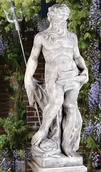 Neptune Life-size Cement Garden Sculpture Poseidon Triton Poseidon